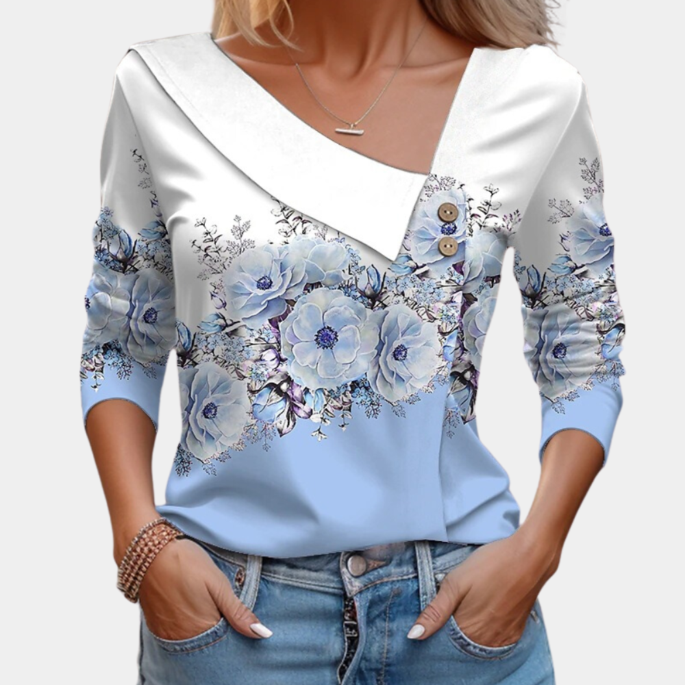 Blouse Femme à Imprimé Floral Élégant 5