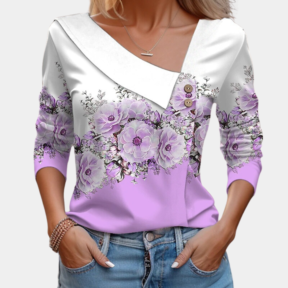Blouse Femme à Imprimé Floral Élégant 6