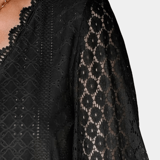 Blouse Femme en Dentelle Décolleté en V 6