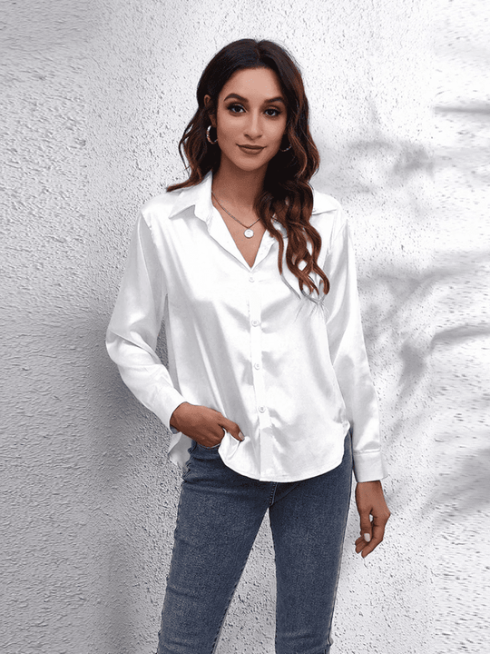 Blouse Longue Femme Satinée Chic 10