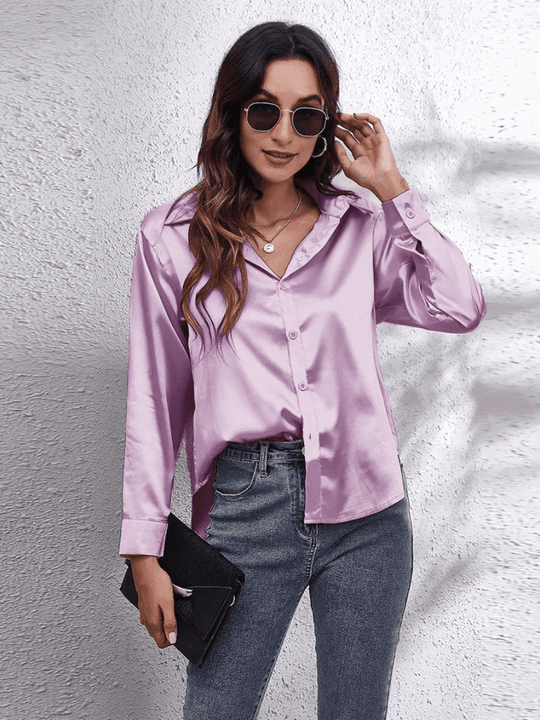 Blouse Longue Femme Satinée Chic 3