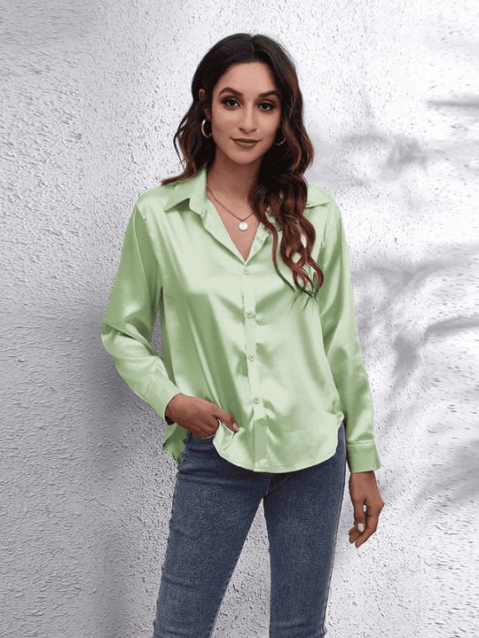 Blouse Longue Femme Satinée Chic 4