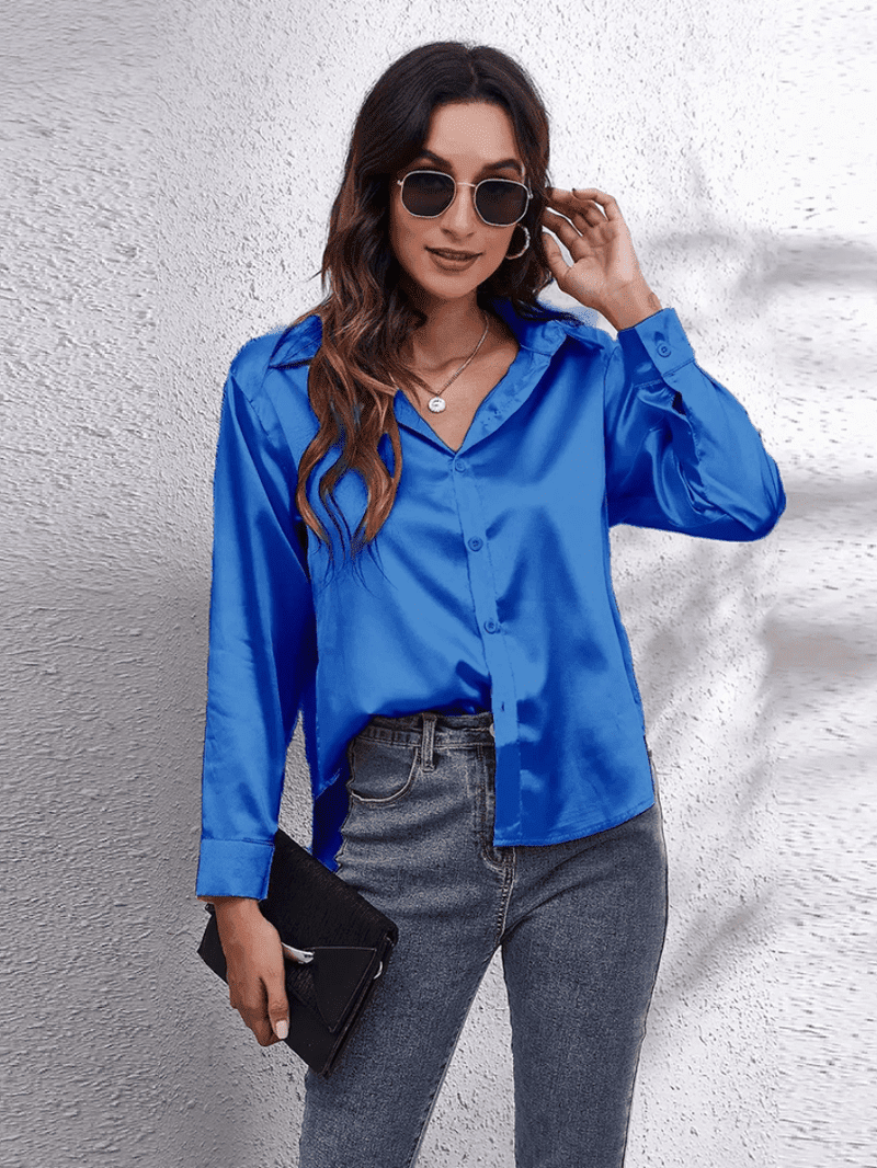 Blouse Longue Femme Satinée Chic 6