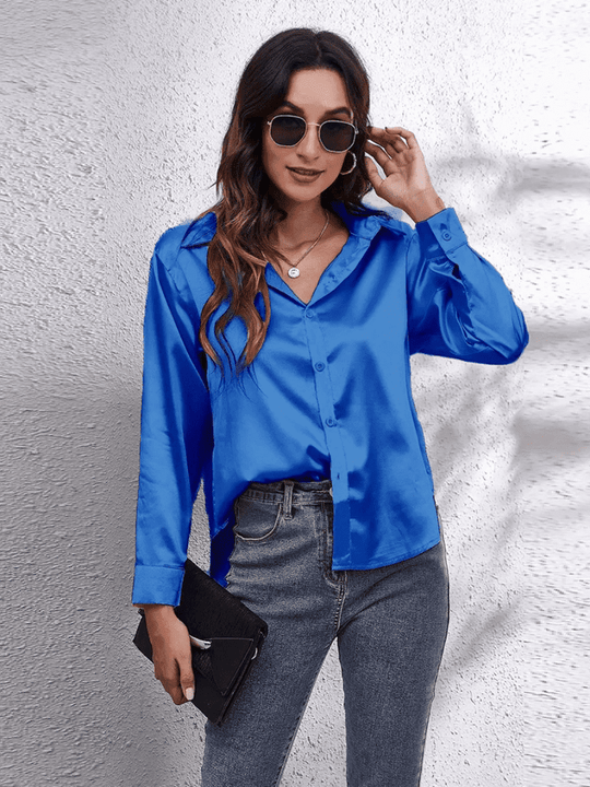 Blouse Longue Femme Satinée Chic 6