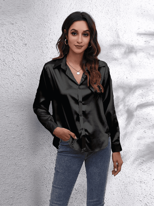Blouse Longue Femme Satinée Chic 9