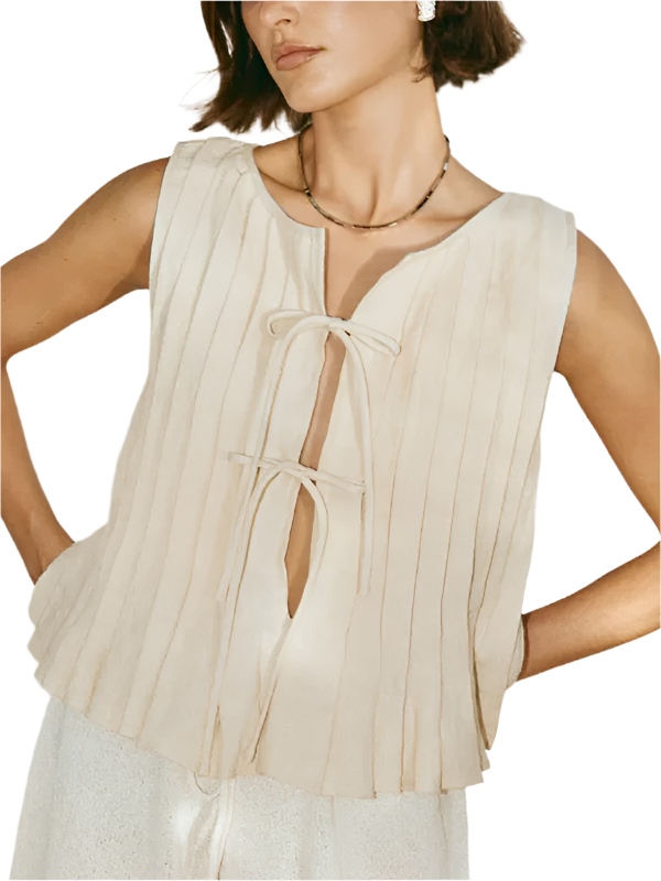 Blouse en Coton et Lin avec Bretelles pour Femmes 0