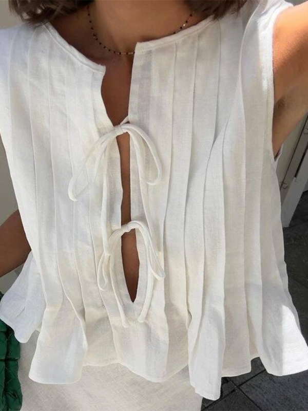 Blouse en Coton et Lin avec Bretelles pour Femmes 6