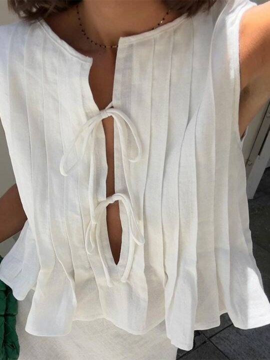 Blouse en Coton et Lin avec Bretelles pour Femmes 6