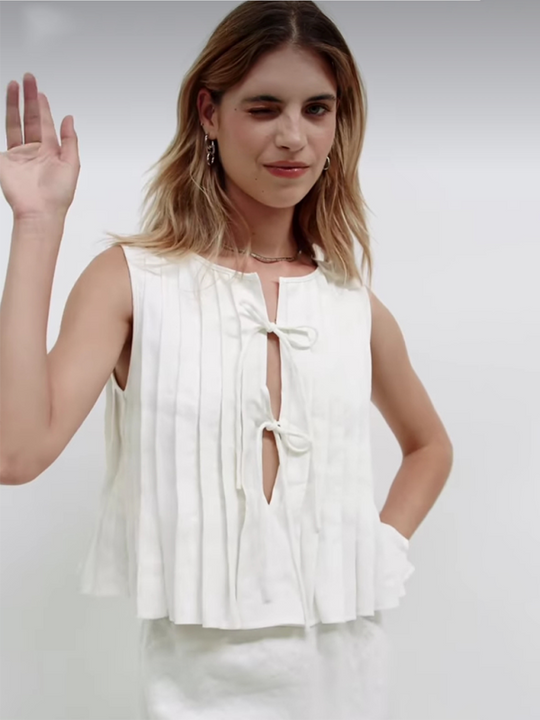 Blouse en Coton et Lin avec Bretelles pour Femmes 8