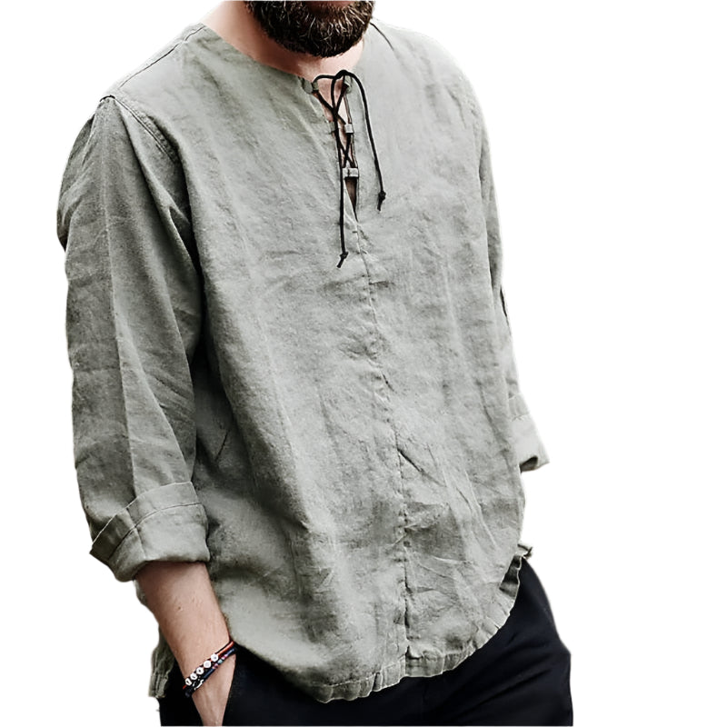 Blouse en Lin Décontractée pour Hommes - Modèle Karson 0
