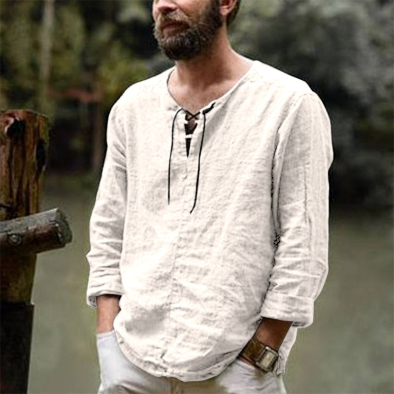 Blouse en Lin Décontractée pour Hommes - Modèle Karson 1