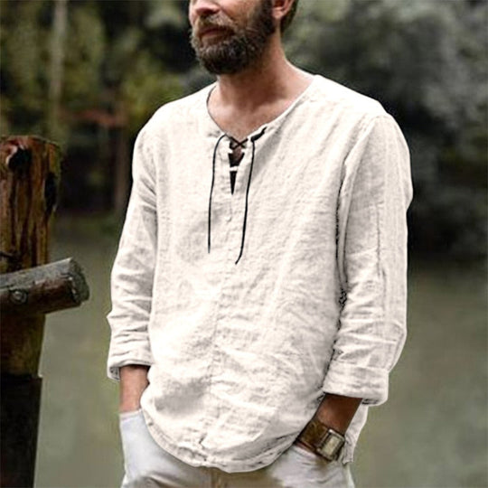 Blouse en Lin Décontractée pour Hommes - Modèle Karson 1