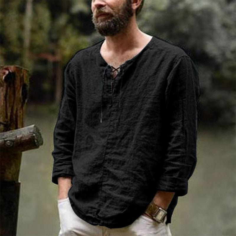 Blouse en Lin Décontractée pour Hommes - Modèle Karson 2