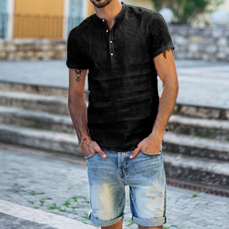 Blouse en Lin Décontractée pour Hommes - Modèle Karson 3