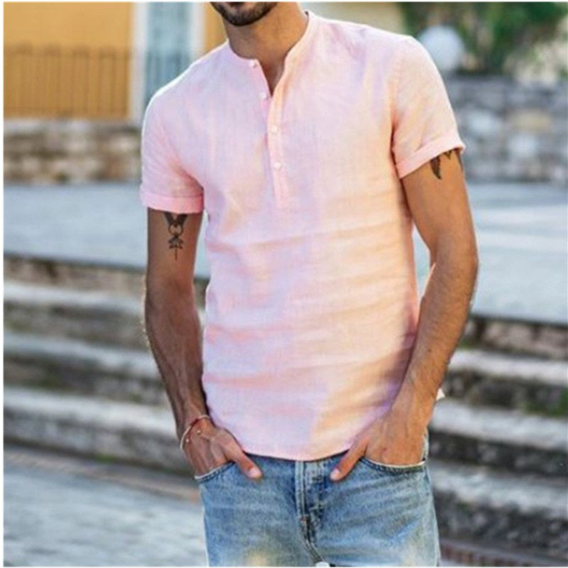 Blouse en Lin Décontractée pour Hommes - Modèle Karson 5