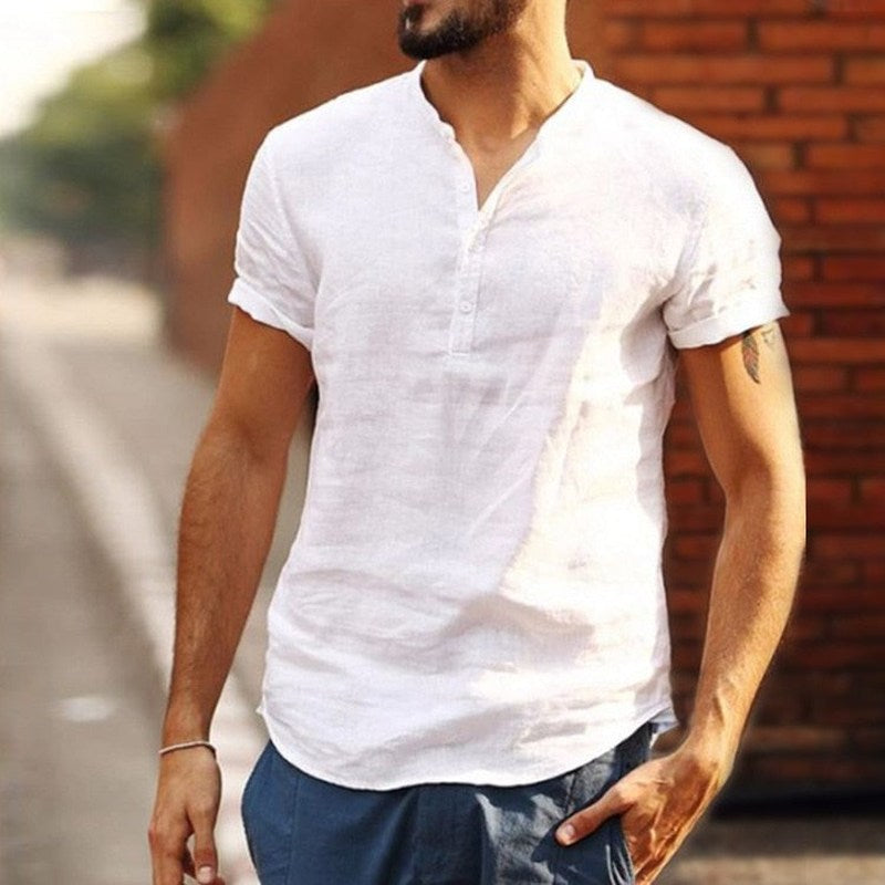 Blouse en Lin Décontractée pour Hommes - Modèle Karson 6