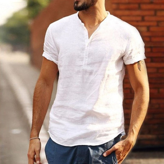 Blouse en Lin Décontractée pour Hommes - Modèle Karson 6