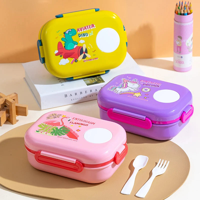Boîte À Gouter Enfant Design Amusant Compartiments Multiples 0