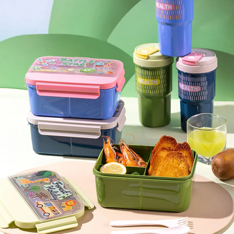 Boite Bento Enfants Ludiques Avec Compartiments Colorés 5