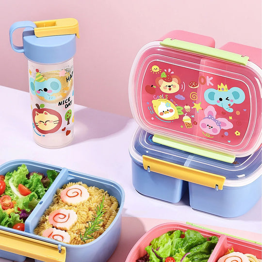 Boîte à Bento Multi-Compartiments Ludique pour Enfants et Adultes 1
