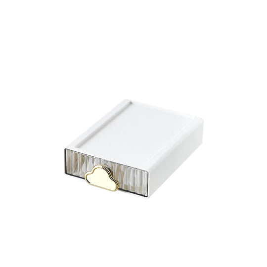 Boîte à Bijoux Compacte Moderne Avec Poignée Nuage et Façade Nervurée 3