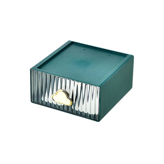 Boîte à Bijoux Compacte Moderne Avec Poignée Nuage et Façade Nervurée 7