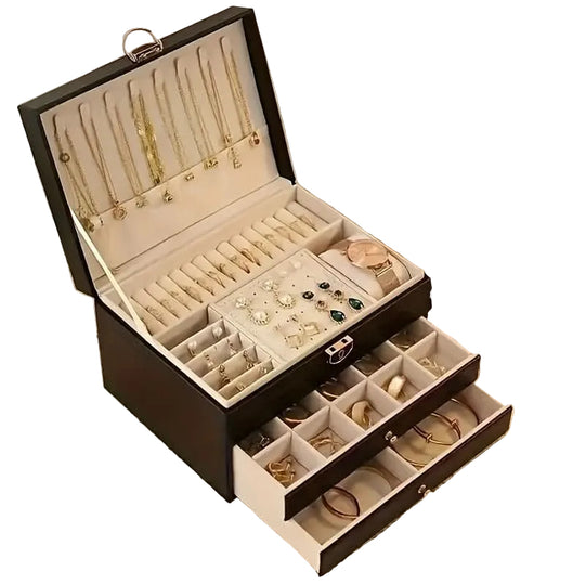 Boîte à Bijoux Élégante en Cuir 0