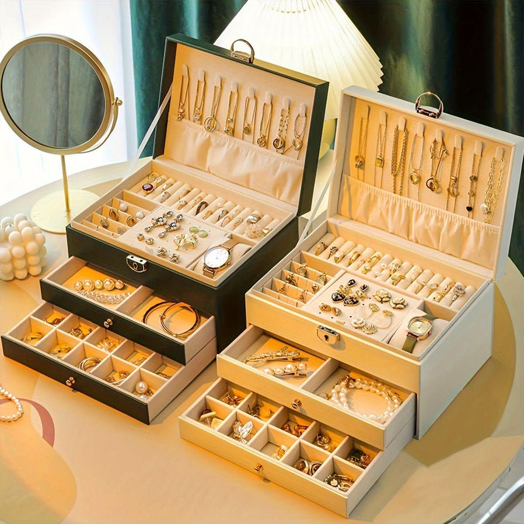 Boîte à Bijoux Élégante en Cuir 1