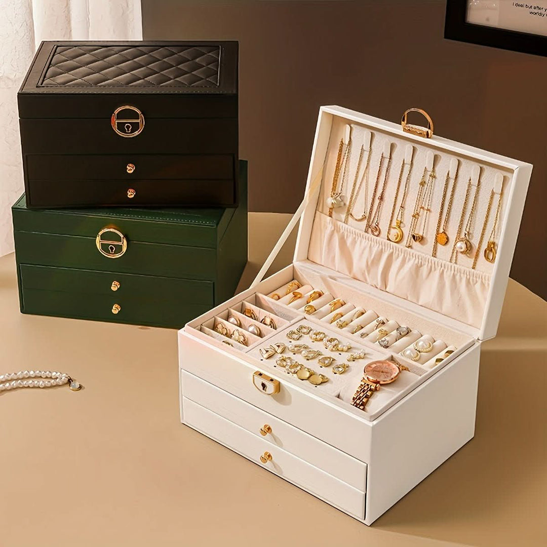 Boîte à Bijoux Élégante en Cuir 2