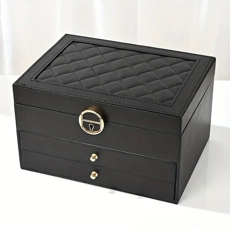 Boîte à Bijoux en Cuir Multicouche 3