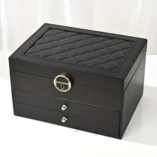 Boîte à Bijoux en Cuir Multicouche 3