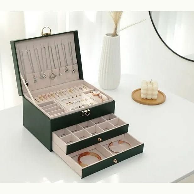 Boîte à Bijoux en Cuir Multicouche 4