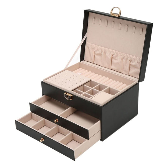 Boîte à Bijoux en Cuir Multicouche 6