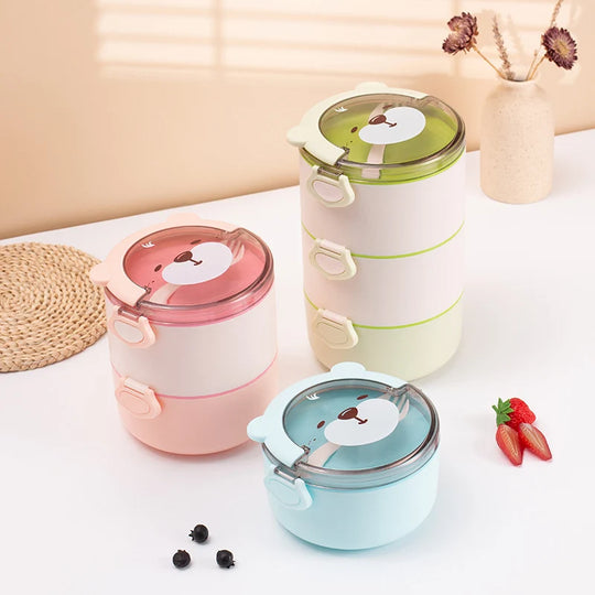 Boîte à Gouter Empilable Motif Animal Pour Enfants Et Adultes 0