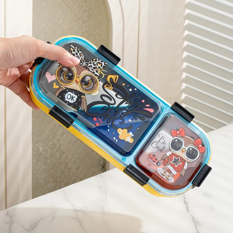 Boîte à Lunch Bento Amusante avec Compartiments Multiples pour Femmes et Hommes 4