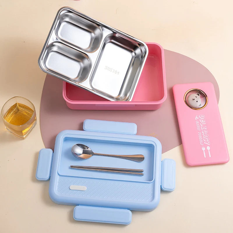 Boîte à Lunch Bento Multi-Compartiments Motif Animalier pour Femmes 2