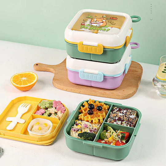 Boîte à Lunch Bento Multifonction Pour Enfants et Adultes avec Compartiments Amovibles 0