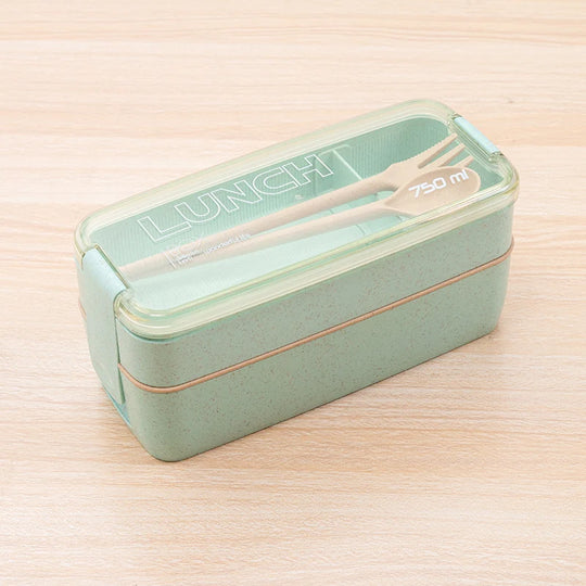 Boîte à Lunch Compacte Pratique pour Femmes et Hommes avec Fourchette Incluse 0