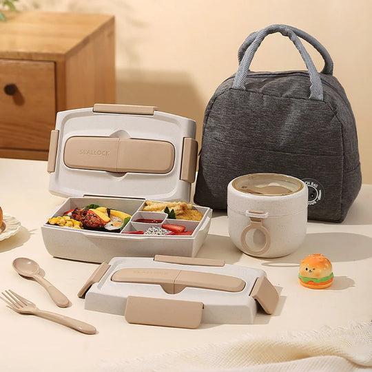 Boîte à Lunch Empilable avec Compartiments Séparés pour Hommes et Femmes 3