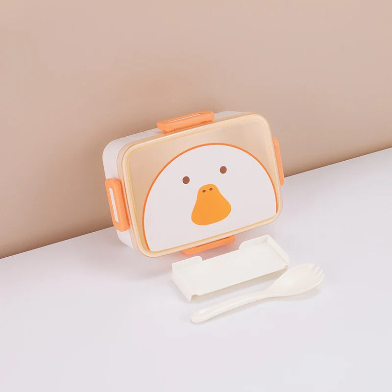 Boîte à Lunch Enfant Canard Amusant Compartiments Pratiques 0