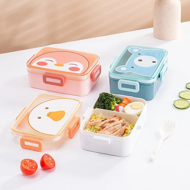Boîte à Lunch Enfant Canard Amusant Compartiments Pratiques 1