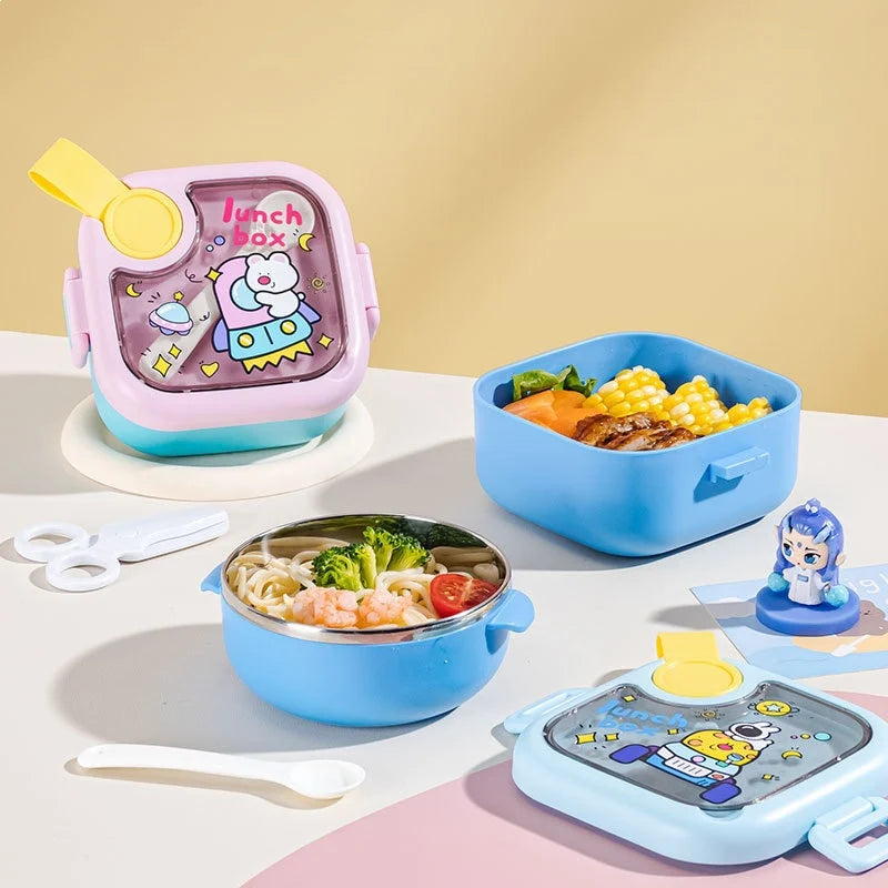 Boîte à Lunch Enfant Compartiments Multiples Design Amusant 0