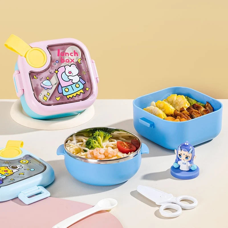 Boîte à Lunch Enfant Compartiments Multiples Design Amusant 2