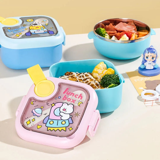 Boîte à Lunch Enfant Compartiments Multiples Design Amusant 3