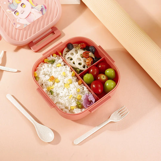 Boîte à Lunch Unisexe Design Animaux Coloré avec Compartiments 3