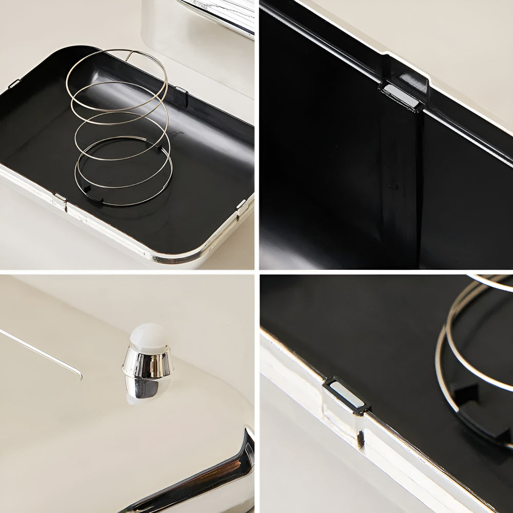 Boîte à Mouchoirs Décorative Miroir Doré 6