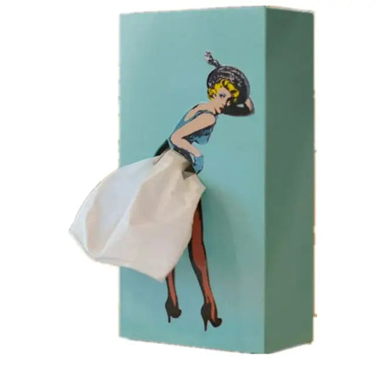 Boite à Mouchoirs Rétro Femme Décorative pour Intérieur 1