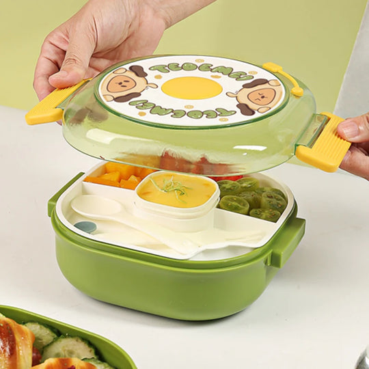 Boîte à goûter multi-compartiments ludique pour enfants et adultes 2