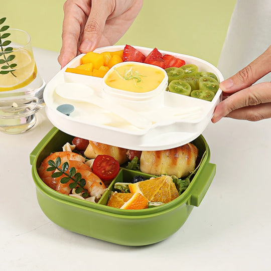 Boîte à goûter multi-compartiments ludique pour enfants et adultes 3