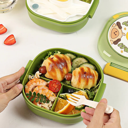 Boîte à goûter multi-compartiments ludique pour enfants et adultes 4
